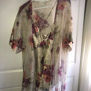 Vintage Nightie Robe‎ Set Night Magic by Cinema Etoile Floral